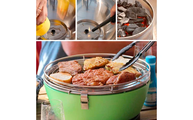 Feuerdesign Vesuvio Charcoal Grill / Table Grill Verde 3 Feuerdesign Vesuvio Charcoal Grill / Table Grill Verde - Imagen 3