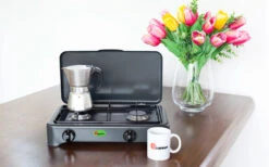 Estufa De Gas CF Parker De 2 Fuegos Con Fusible De Encendido Antracita -Restaurante De Barbacoa 397968 2906103